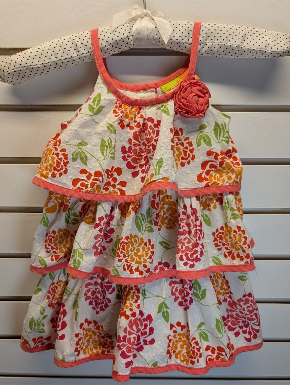 Penelope Mack Tiered Ruffle Swiss Dot Dress Size 24 months EUC